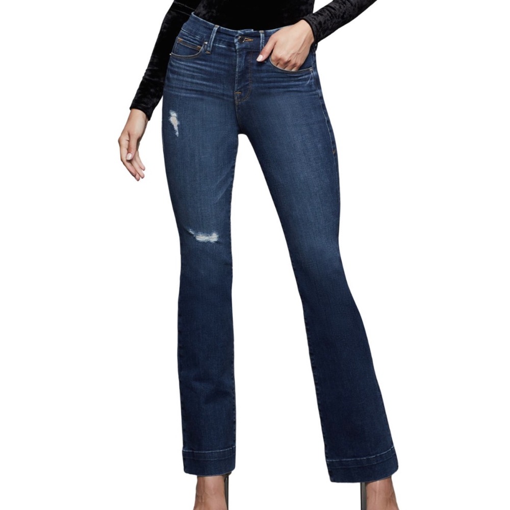 NWT GOOD AMERICAN Good Flare High Rise Jeans